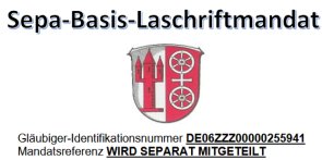 Kiedricher Wappen und Infos zum SEPA-Lastschriftmandat