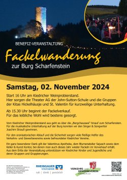 Plakat für die Fackelwanderung.