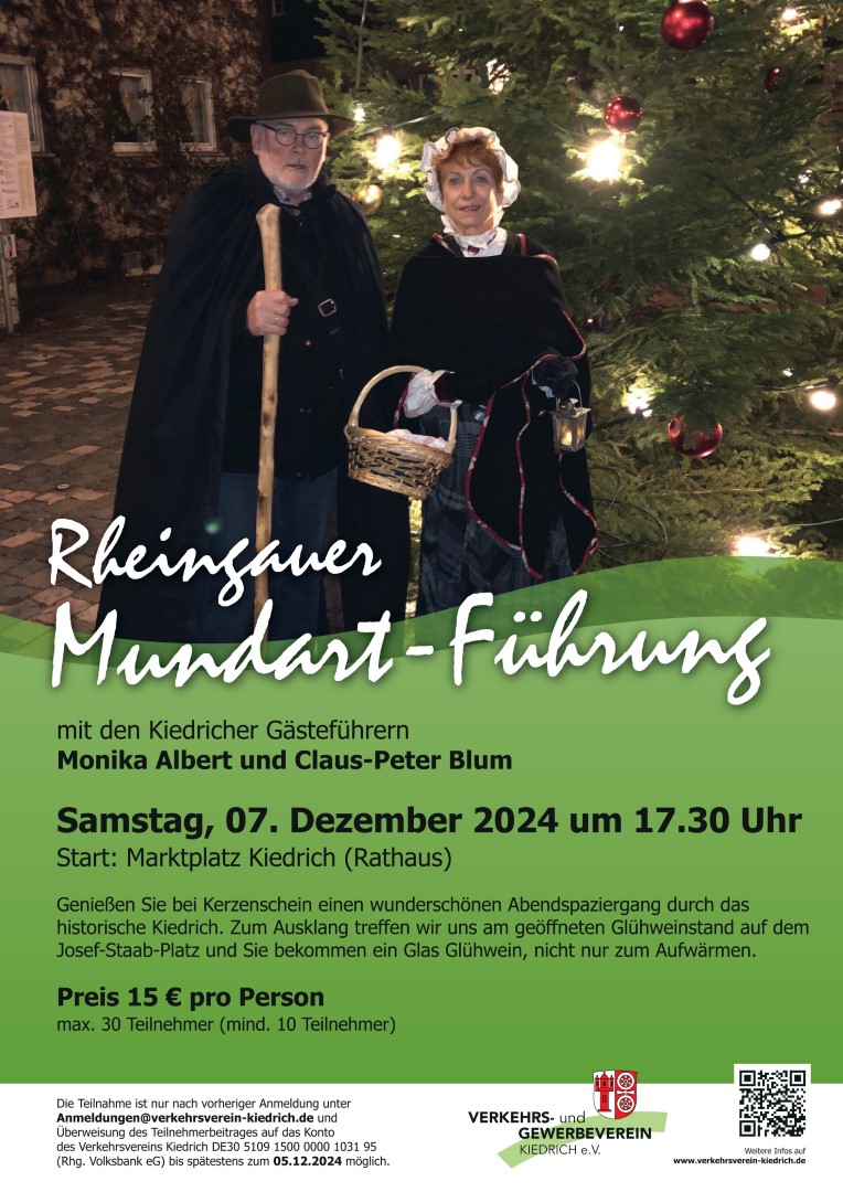 Plakat Rheingauer Mundart Führung