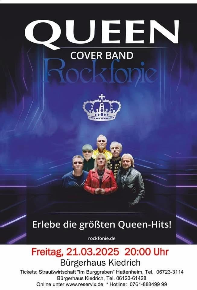 Plakatwerbung für Queen Cover Band