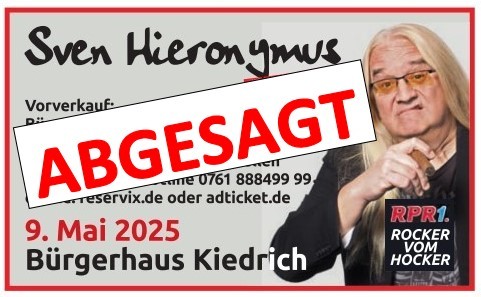 Plakatwerbung für Sven Hieronymus