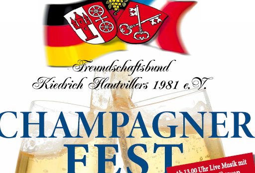 Plakat Freundschaftsbund Kiedrich Hautvillers Champagnerfest