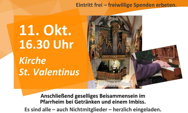 Plakat für Orgelführung.