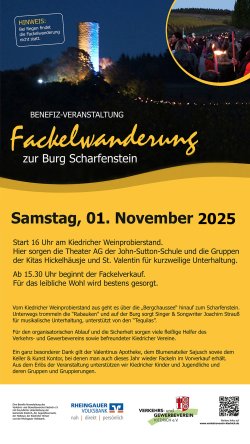 Plakat für die Fackelwanderung