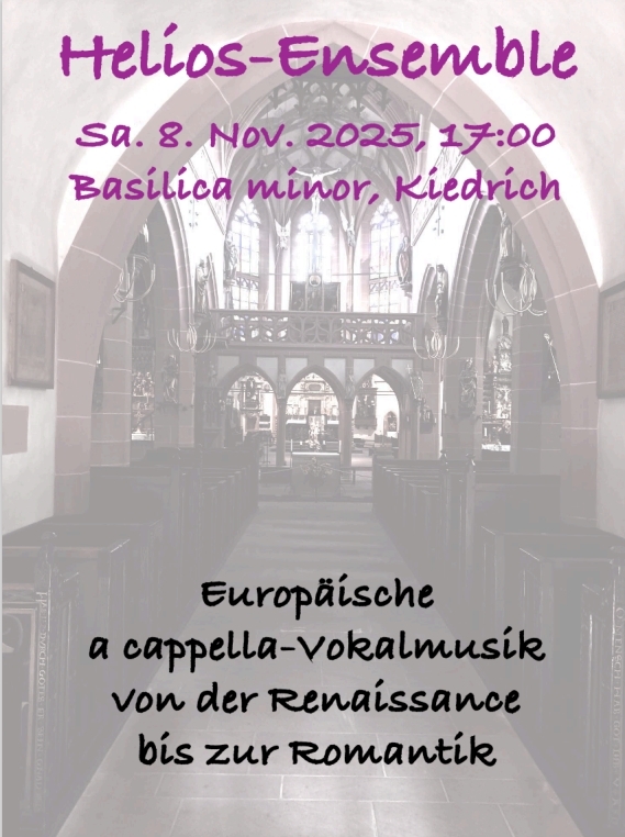 Plakatwerbung für ein Konzert des Helios Ensemble.