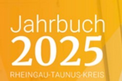Auf gelbem Hintergrund steht in weißer Schrift Jahrbuch 225 Rheingau-Taunus-Kreis