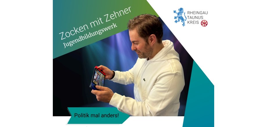 Plakat Rheingau-Taunus-Kreis für Termin "Zocken mit Zehner"