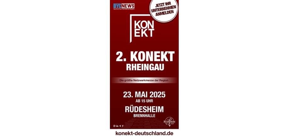 Werbeplakat für 2. KONEKT Rheingau.