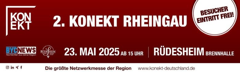 Werbeplakat für 2. KONEKT Rheingau.