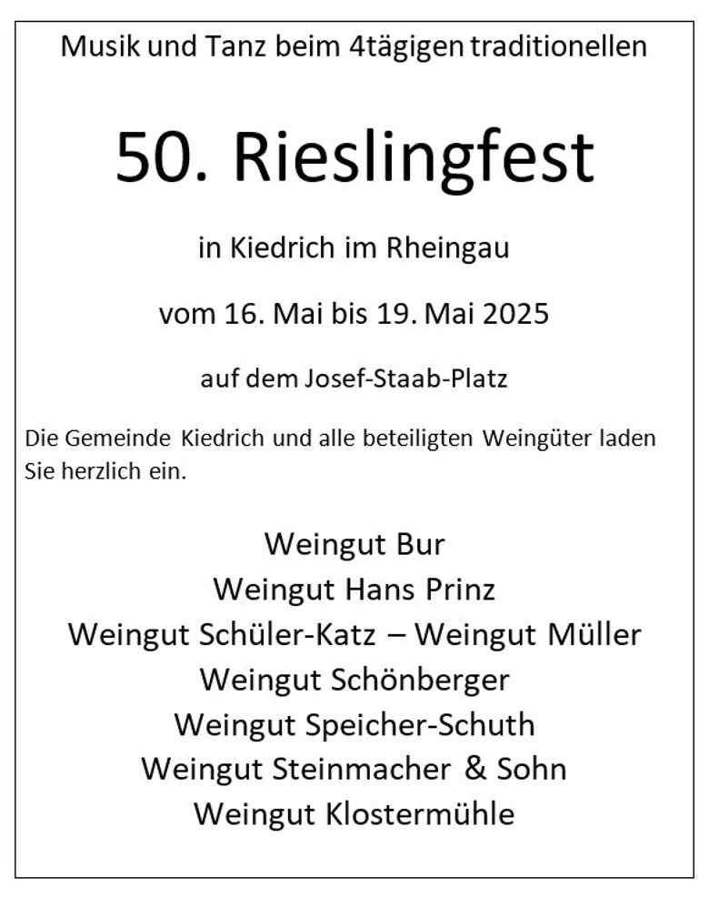 Werbung Rieslingfest