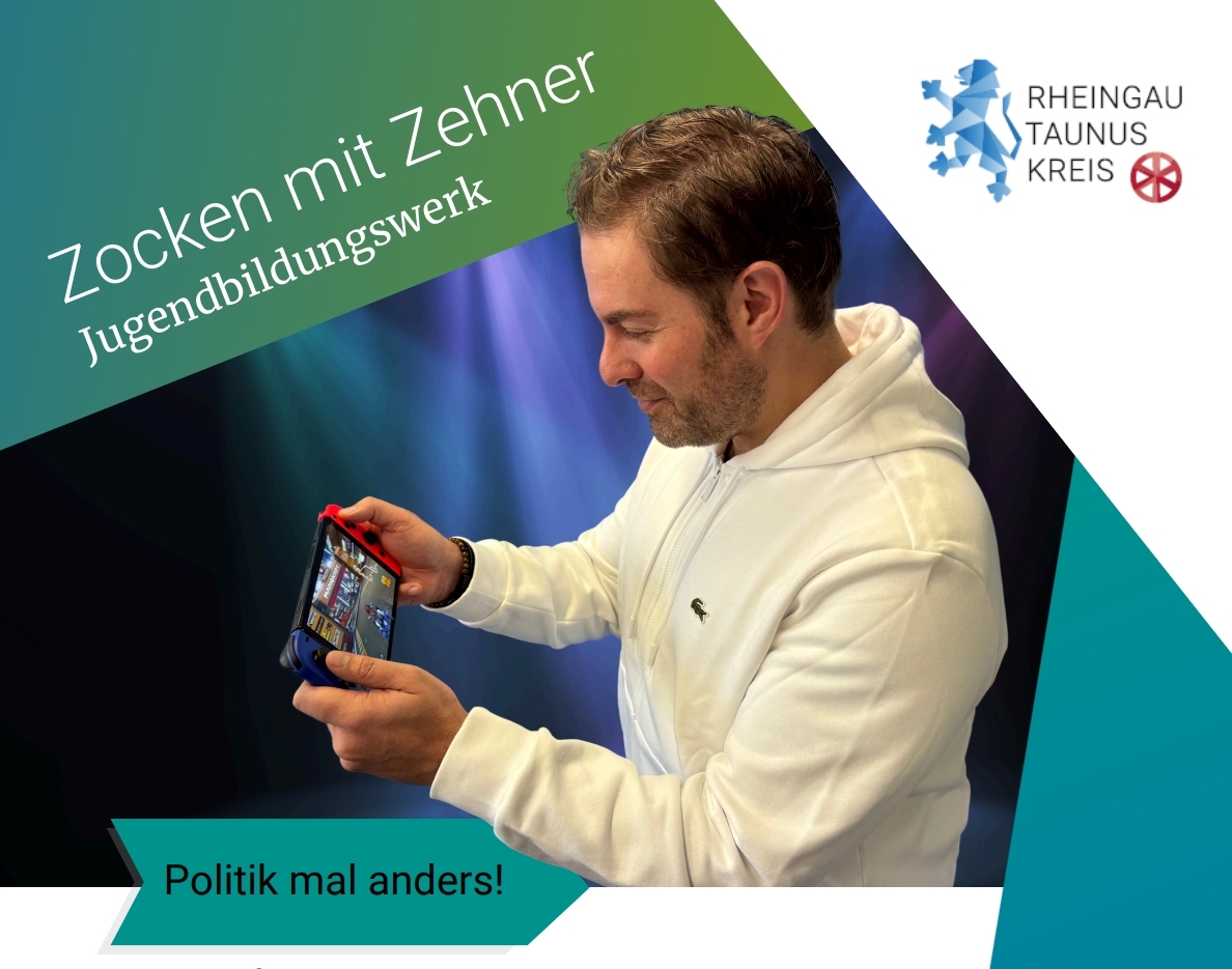 Plakat Rheingau-Taunus-Kreis für Termin "Zocken mit Zehner"